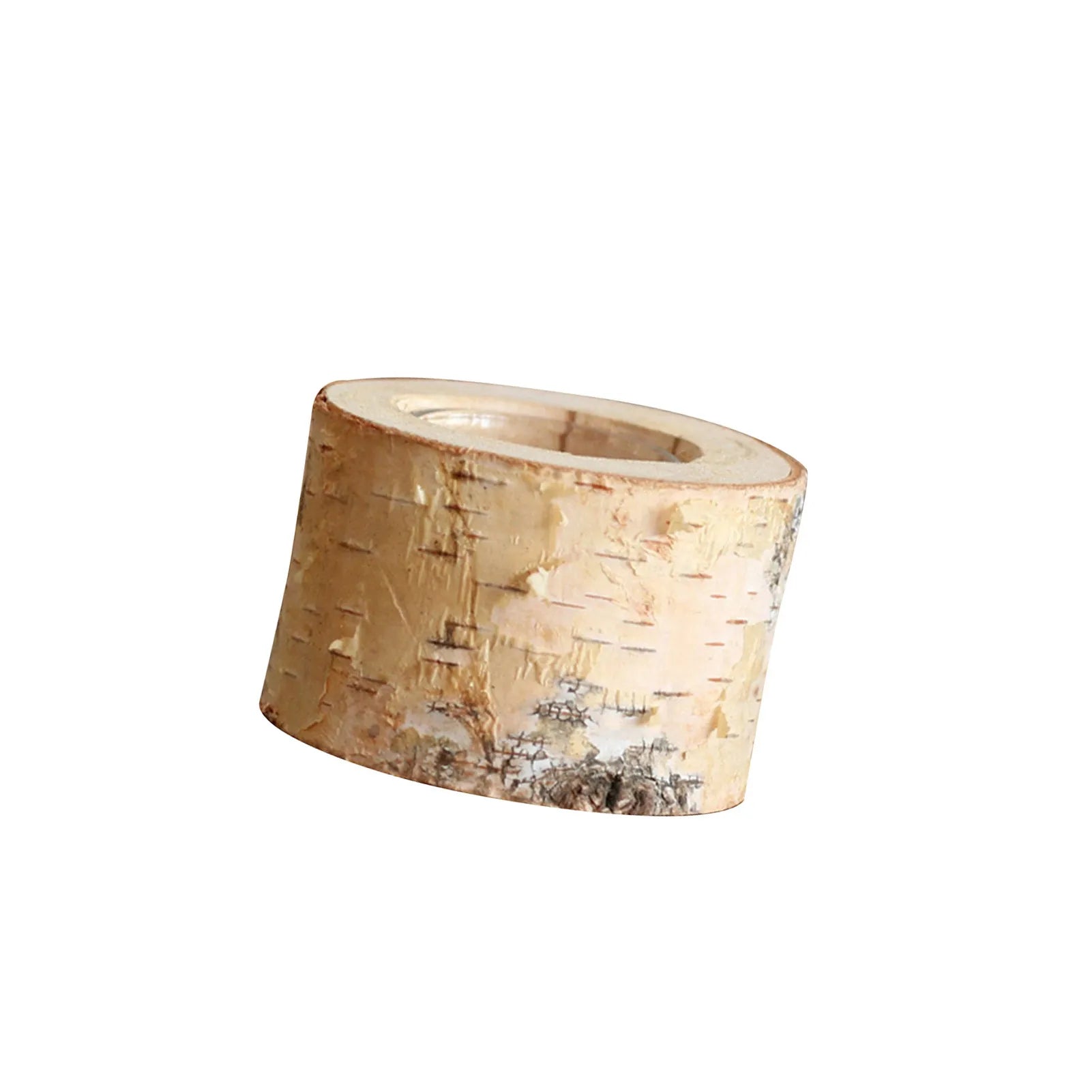 Birch Wood Candle Holder