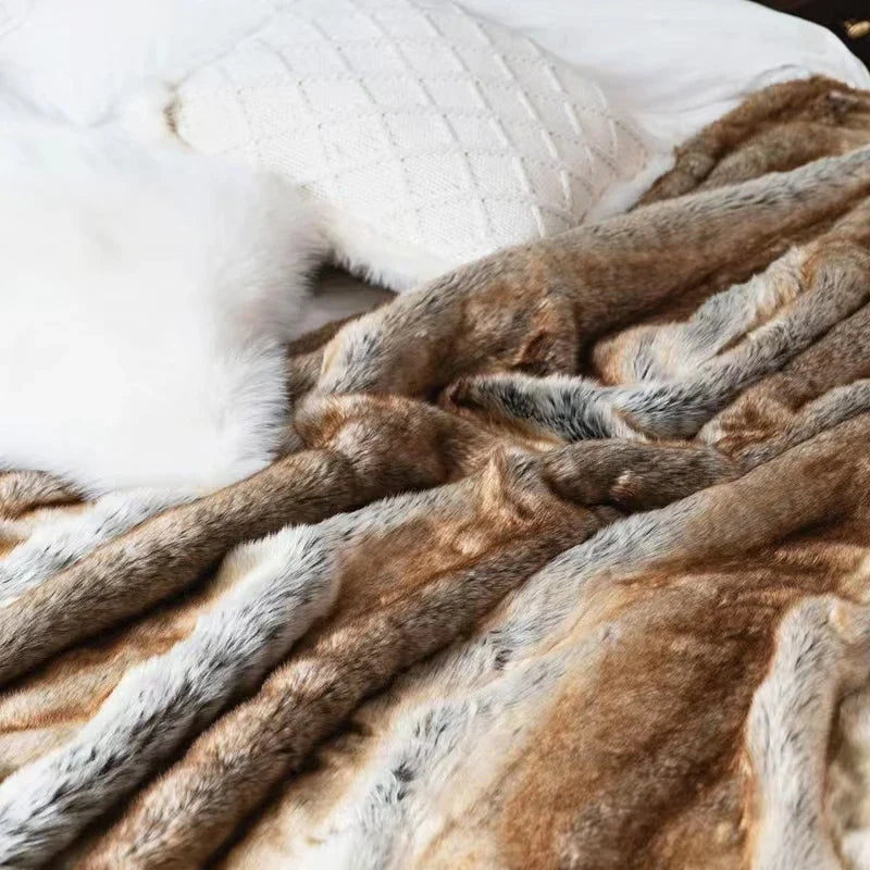 Mink Faux Fur Throw Blanket