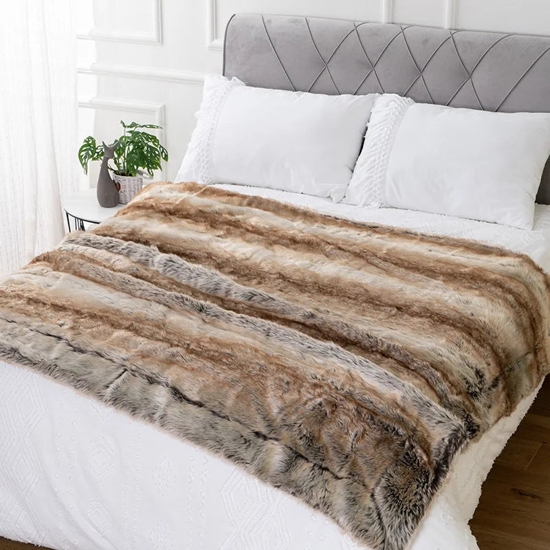 Mink Faux Fur Throw Blanket